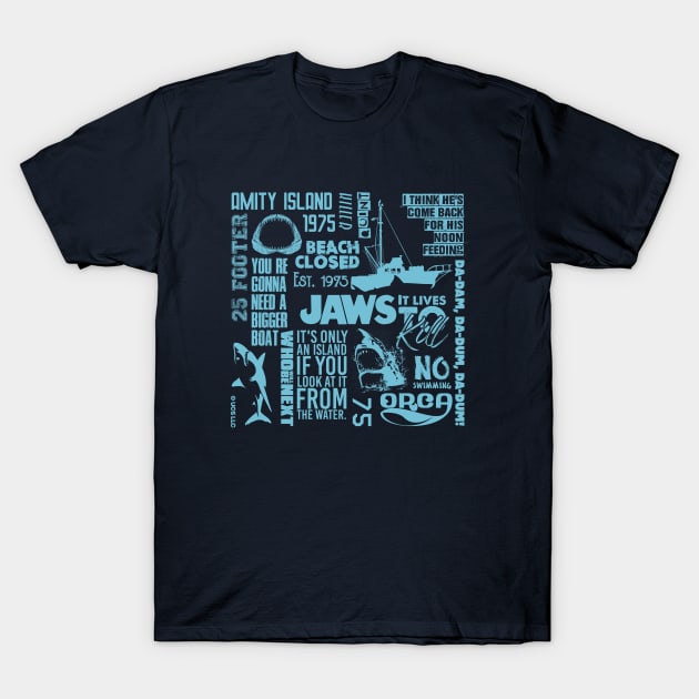 Jaws movie quotes. Birthday party gifts. Officially licensed merch. Perfect present for mom mother dad father friend him or her T-Shirt by SerenityByAlex